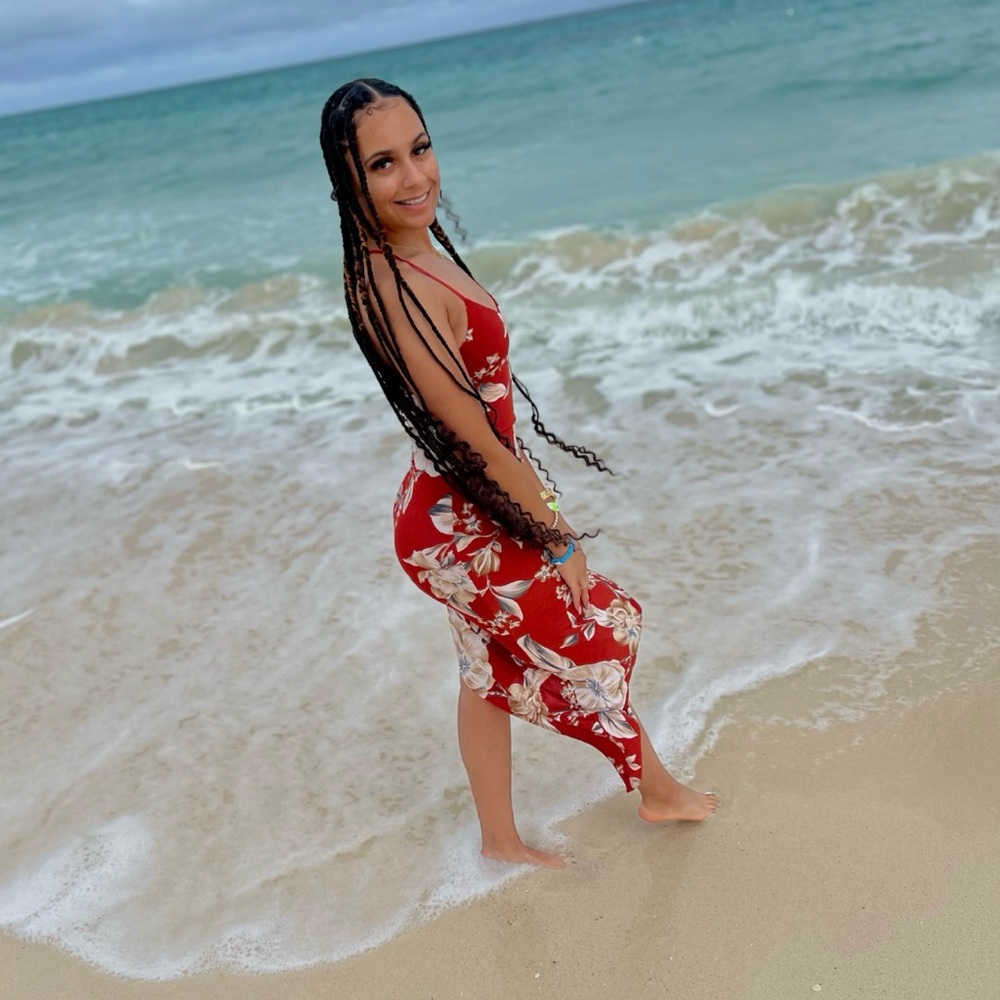 Tropical Floral Bodycon Dress